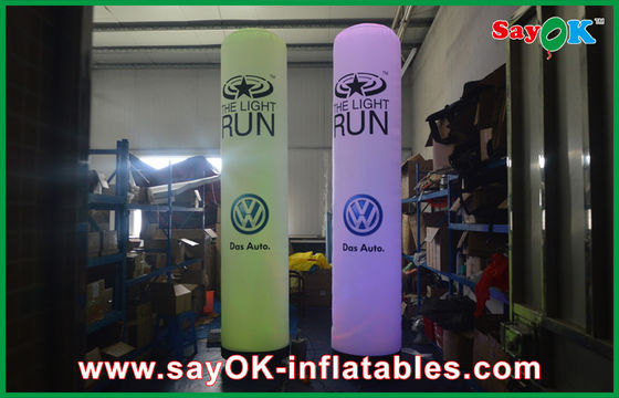 Led Coloum Inflatable Lighting Decoration Yellow Inflatable Pillar