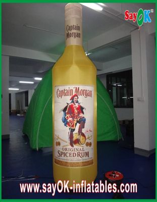 Polyester Yellow Inflatable Wine Bottle / commercial grade inflatables