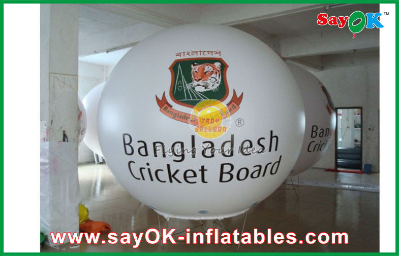 White PVC Advertising Helium Balloon 6M Inflatable For Outdoor Show Event