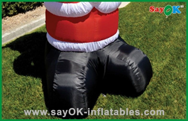 Custom Christmas Inflatable Holiday Decorations Santa Claus Oxford Cloth