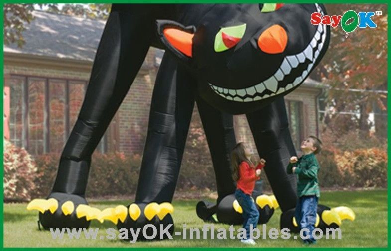 LED Lighting Inflatable Holiday Decorations Funny Inflatable Halloween Cat