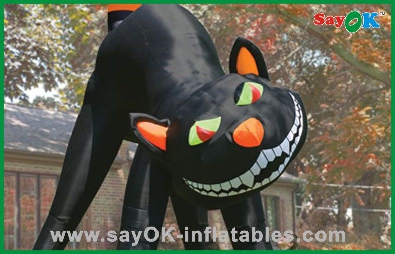 LED Lighting Inflatable Holiday Decorations Funny Inflatable Halloween Cat
