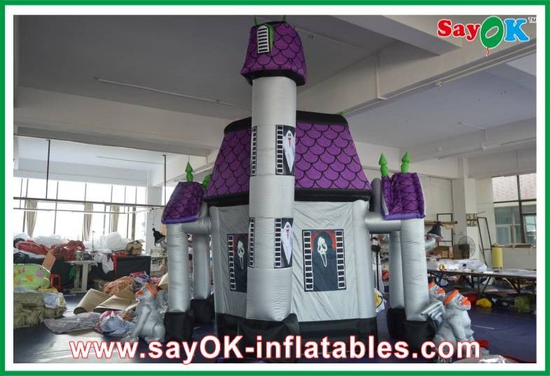 Halloween Cryptic Ghost Castle House Inflatable Holiday Decorations With Led Lights