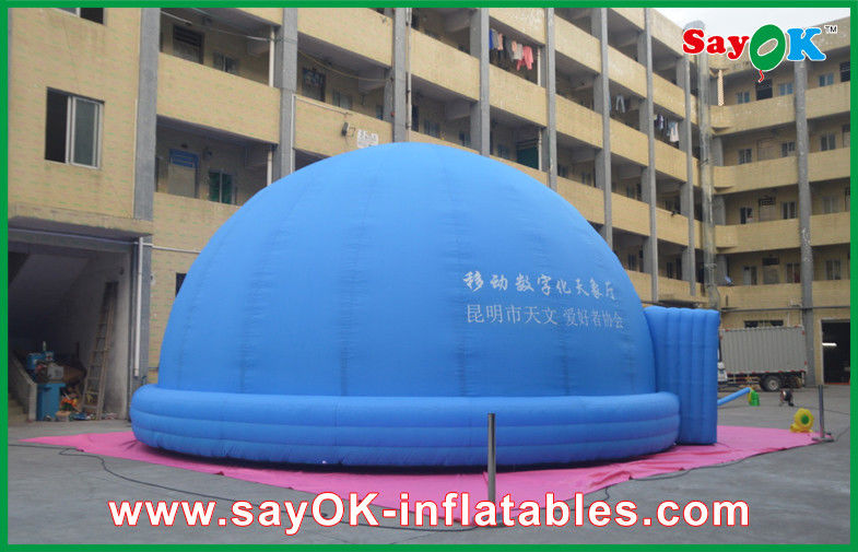 Blue Inflatable Planetarium Astronomy Teaching Tent 3.2M For 360-degree Watching
