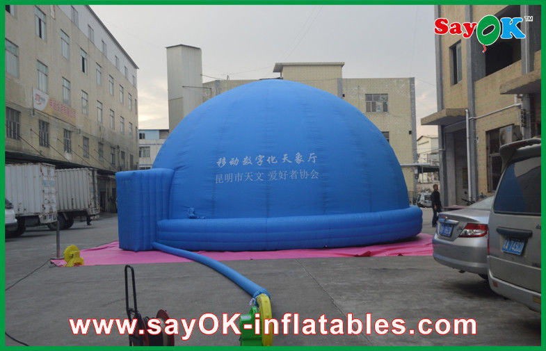 Blue Inflatable Planetarium Astronomy Teaching Tent 3.2M For 360-degree Watching