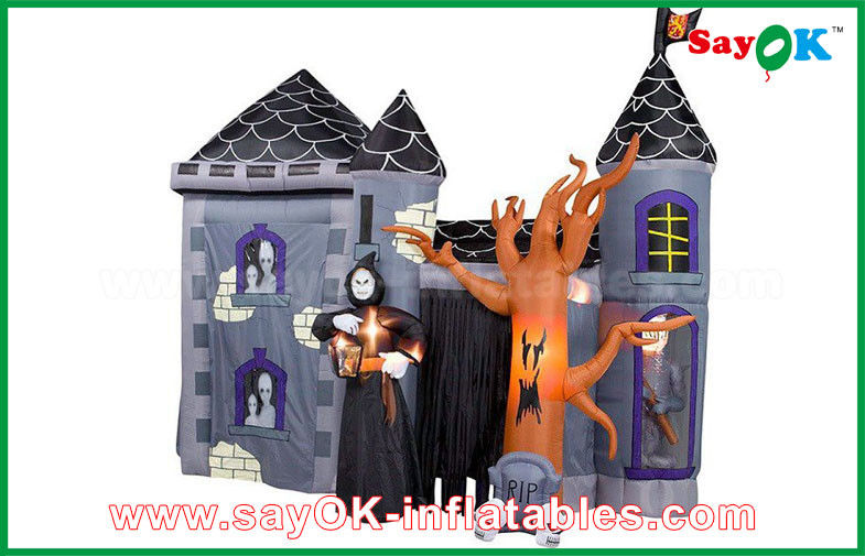 Double Stitch Inflatable Halloween Decorations / Castle Holiday Decoration