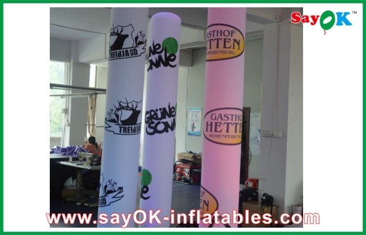 2m Party Advertsing Inflatable LED Column Pillar Inflatable Lighting Decoration