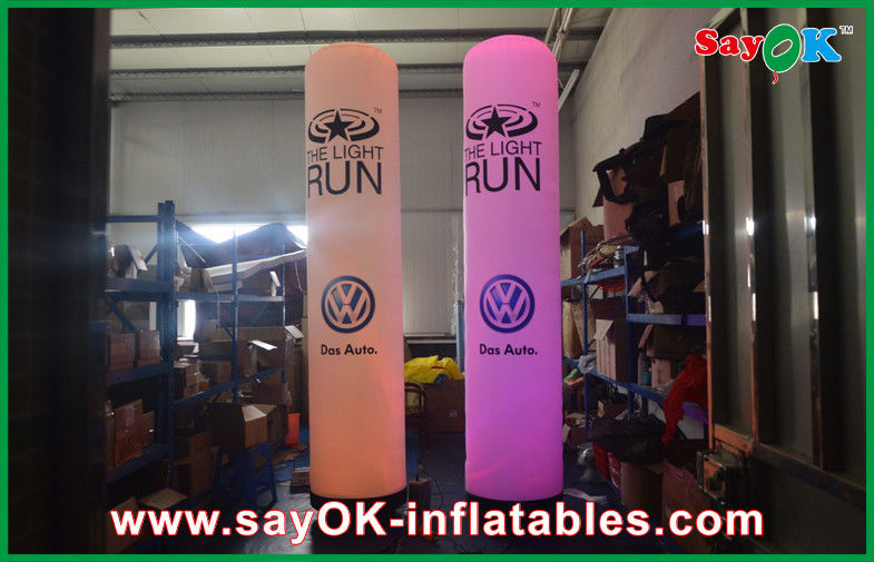 Stand Light Inflatable Christmas Decorations Printed Logo Inflatable Coloum