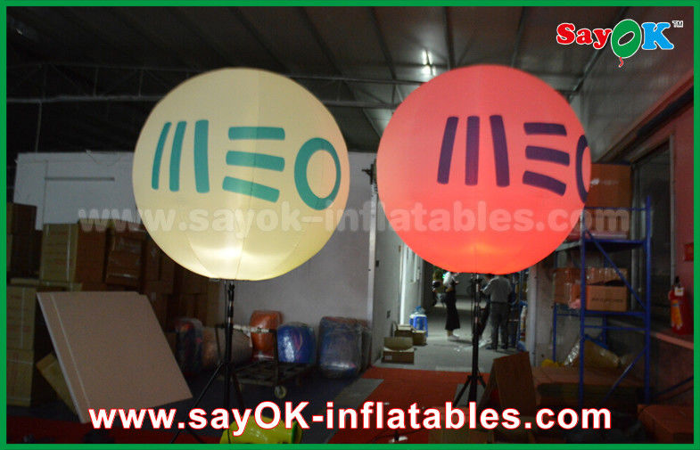 Advertising 1.5m DIA Tripod Standing Inflatable Balloon / Ball With LED Light