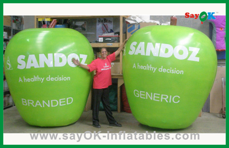 Custom Green Inflatable Products Inflatable Apple For Advertisement