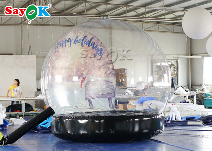 PVC Christmas Ornaments Inflatable Snow Globe For Outdoor Advertising