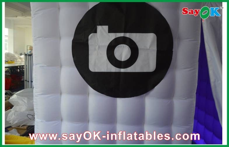 Inflatable Photo Booth Enclosure 2.4 X 2.4 X 2.5m Inflatable Mobile Photobooth Blow-Up Tent With Camera Logo