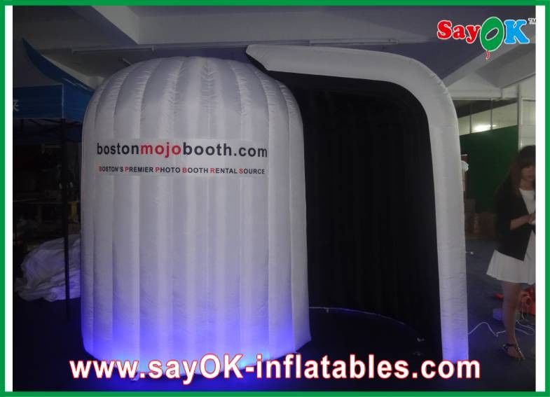 Party Photo Booth Oxford Cloth Inflatable Photo Booth , Logo Printed Rounded Photo Tent