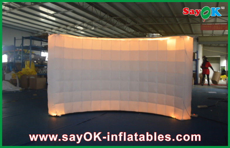 Party Photo Booth White Oxford Cloth Inflatable Photo Booth Waterproof With Led Light