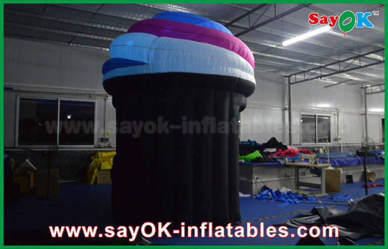 Inflatable Photo Booth Enclosure Customized Ice Cream Shaped Mini Inflatable Mobile Photo Booth With Air Blower