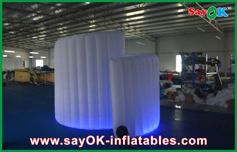 Photo Booth Backdrop Commerical Led Inflatable Photo Booth , Foldable Spiral Inflatable Photobooth
