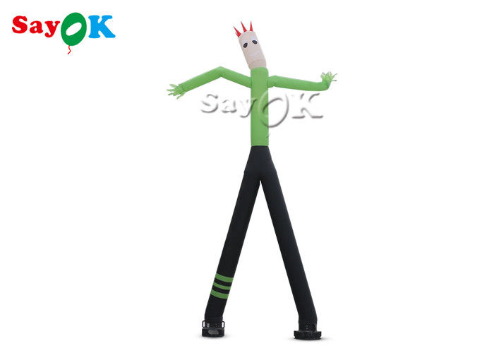 Dancing Inflatable Man 8m 24ft Green Mini Hand Shaking Inflatable Air Dancer Man With Two Legs