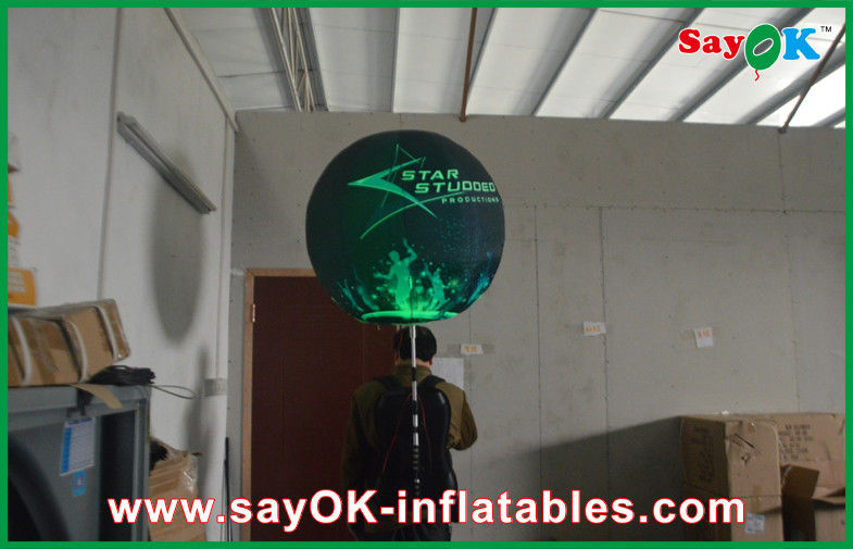 Durable Tripod Ball Inflatable Lighting Decoration , Printing Led Inflatable Advertising Balloon