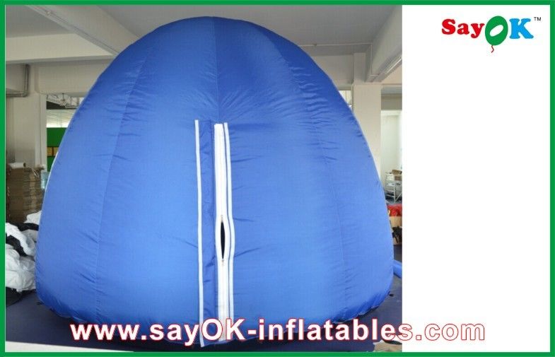 Blue Inflatable Planetarium Tent , Cinema Projection Doem Tent