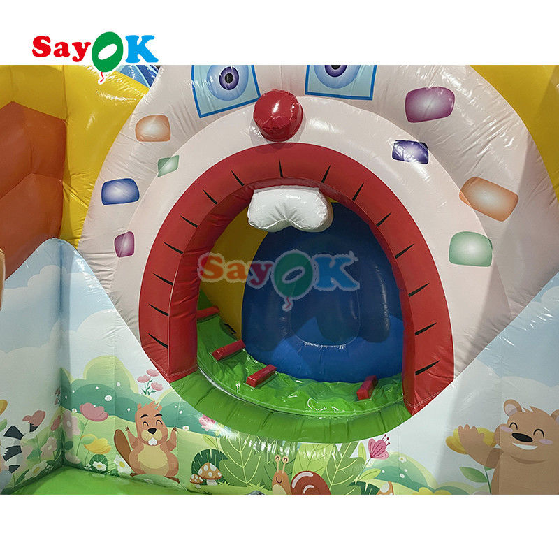Kids Safe And Entertained With Air Bounce Slide Playhouse Print