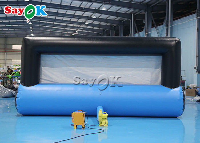 4.5x5x2.6mH Car Shape Inflatable IPS System Shooting Gallery Game Black And Blue