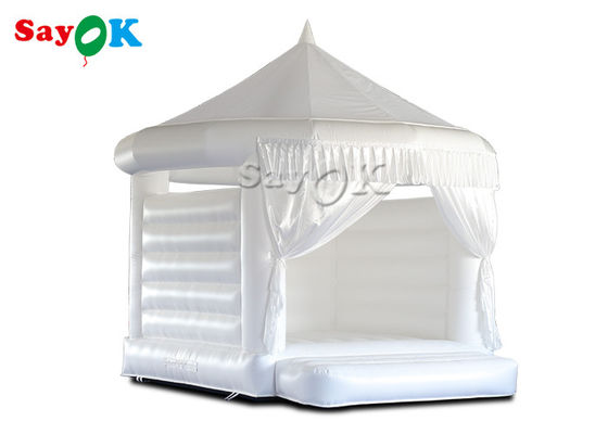 4.5x4.2x4.4mH Weiße Hochzeit aufblasbare Sprungburg