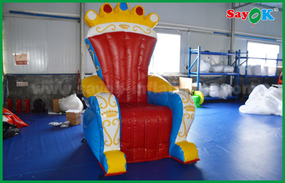 Blau-Rot-PVC-Anzeige aufgeblasene Stuhl / Sofa für Requisiten