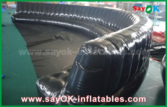 Umweltschonende aufgeblasene Produkte 6 - 10m Schwarz Hermetisch versiegelt 0,6mm PVC Aufblassofa