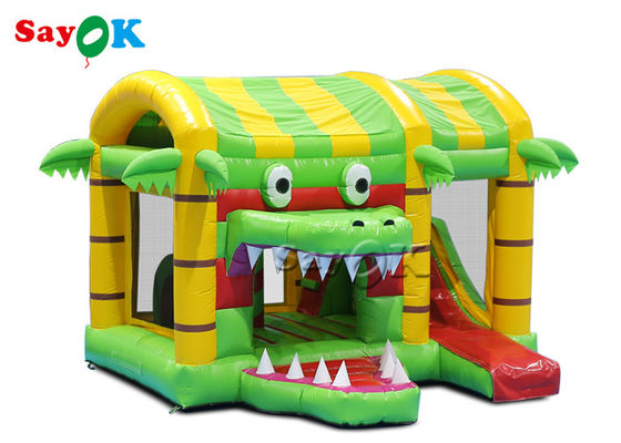 Kleine, mehrfach lustige Krokodil aufblasbare Schloss-Slide für Kinder