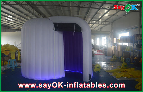 Inflatable Photo Studio PVC Purple Round Inflatable Photo Booth With Black Covers CE