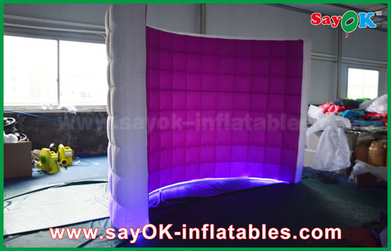 Aufblasbare Wand-aufblasbarer Passfotoautomat des Passfotoautomat-Mietkiosk-LED, Partei führte Stoff-Material Photobooth Oxford
