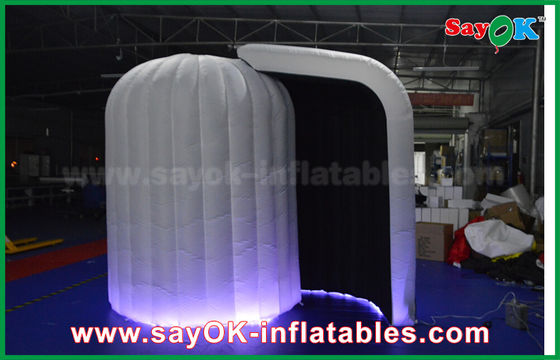 Aufblasbares Passfotoautomat-Hauben-Zelt des Passfotoautomat-der Miete3ml X 2mW X aufblasbares Iglu-2.3mH mit LED-Licht
