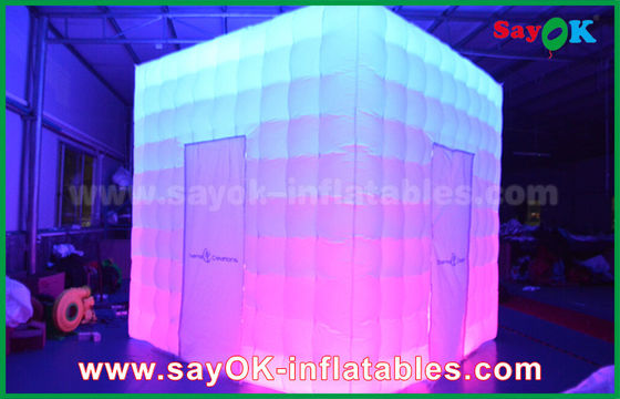 Aufblasbares Foto-Studio fertigte Form PVC besonders an, das aufblasbaren LED-Passfotoautomaten mit dem Bezaubern beschichtet