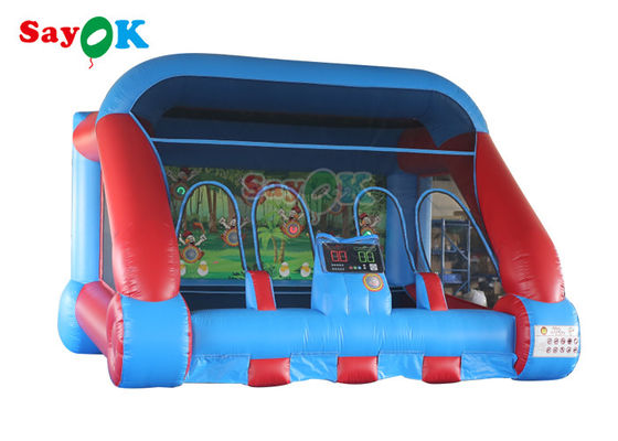 Kommerzielle aufblasbare Sportspiele rotes blaues IPS-Schießen-Spiel Inflable-Karnevals-Spiel