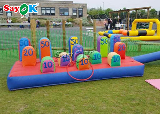 Aufblasbare Spiel-im Freien interessantes aufblasbares Reklamerummel-Spiel menschlicher aufblasbarer Ring Toss Games Foto Printing
