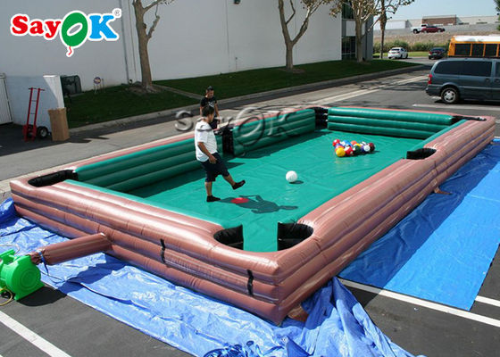 Aufblasbare Gesellschaftsspiel-großer menschlicher aufblasbarer Sportspiel-Snooker-Billardtisch Logo Printing
