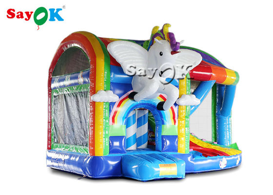 Outdoor-Spielplatz Pvc Regenbogen aufblasbar Einhorn Hüpfburg