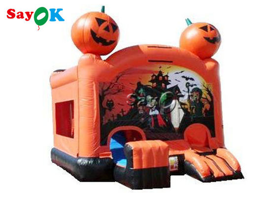 Halloween-Kürbis aufblasbares Sprunghaus Seidendruck