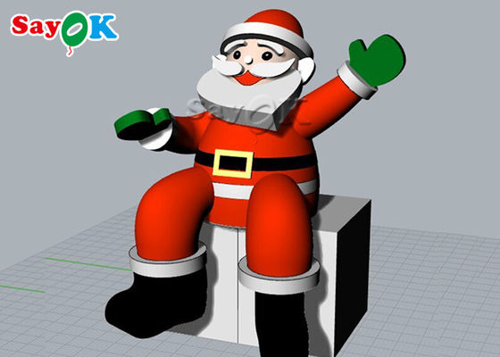 2m aufblasbare Feiertagsdekorationen Weihnachten sitzender Weihnachtsmann