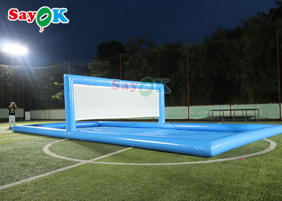 Wasserpark Spiele Großer Pool aufblasbares Volleyballfeld aufblasbares Wassertennisplatz Für Sportspiele