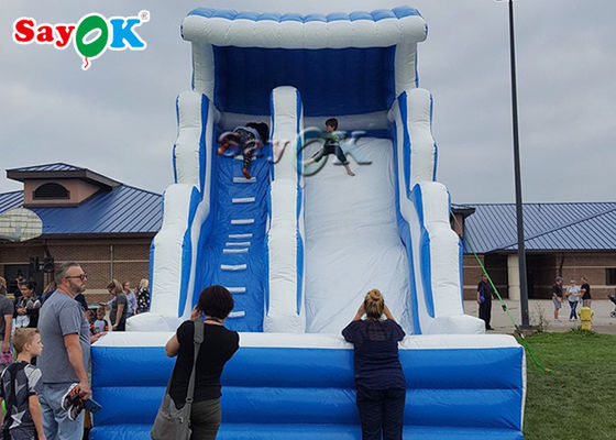 Aufblasbare Kinderrutsche für den Pool Blau und Weiß Pool aufblasbare Aussteigerrutsche / Kinder aufblasbare Wasserpark