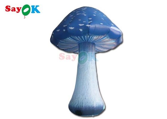 13.1ft Volldruck aufblasbarer Pilz Led Licht Blau Luft Pilz Veranstaltung Dekoration