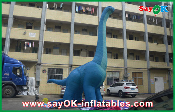Aufblasbarer Weihnachtsdinosaurier 10m Blau Großer aufblasbarer Dinosaurier PVC wasserdicht aufblasbar Zeichentrickfiguren Drache