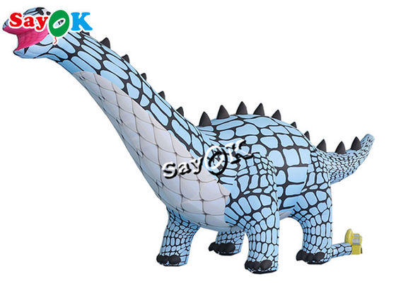 Aufblasbare Werbecharaktere 3m 10ft Blau aufblasbarer Weihnachtsdinosaurier für Innen-Außendekoration