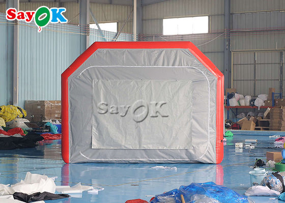 Außen aufblasbares Zelt Grau luftdicht aufblasbares Zelt Blow Up Spray Booth Autofarbe