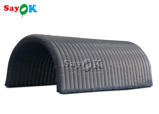 Aufblasbares Igloo-Zelt Schwarz 210D Oxford Stoff Aufblasbares Tunneltelt zur Ausstellung
