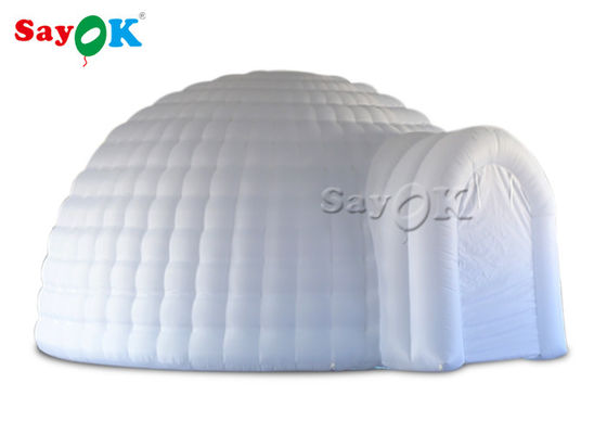 Aufblasbares Außenzelt 5m Weiß aufblasbares Iglu-Dom Zelt mit Led-Licht für Hochzeitsveranstaltung