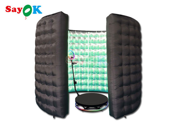 Custom Schwarz Aufblasbare Foto Booth Party Veranstaltungen Blow Up Led 360 Foto Booth Gehäuse