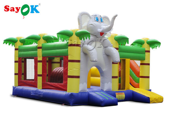Zuhause Mini-Elefant-Cartoon aufblasbarer Türsteher Schloss für Kinderparty