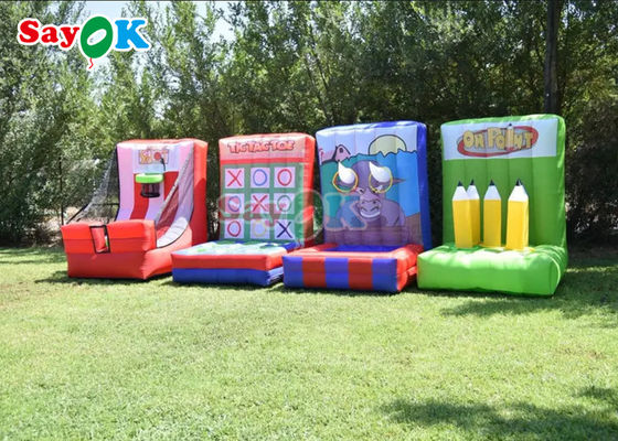 4-in-1 interaktive lustige aufblasbare Karnevalsspiele für Kinder und Erwachsene für Gruppen-Teambuilding